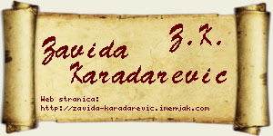 Zavida Karadarević vizit kartica